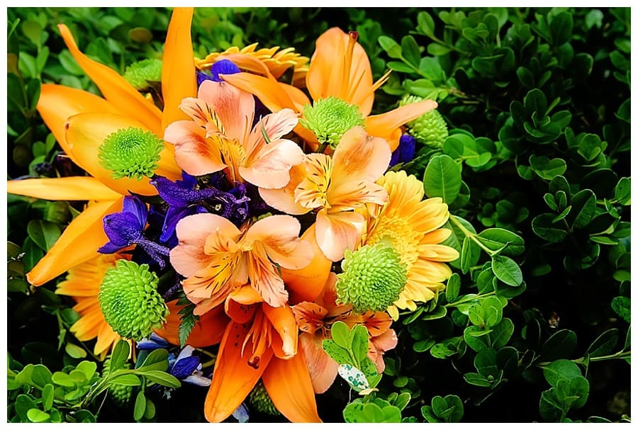 orange bridal bouquet