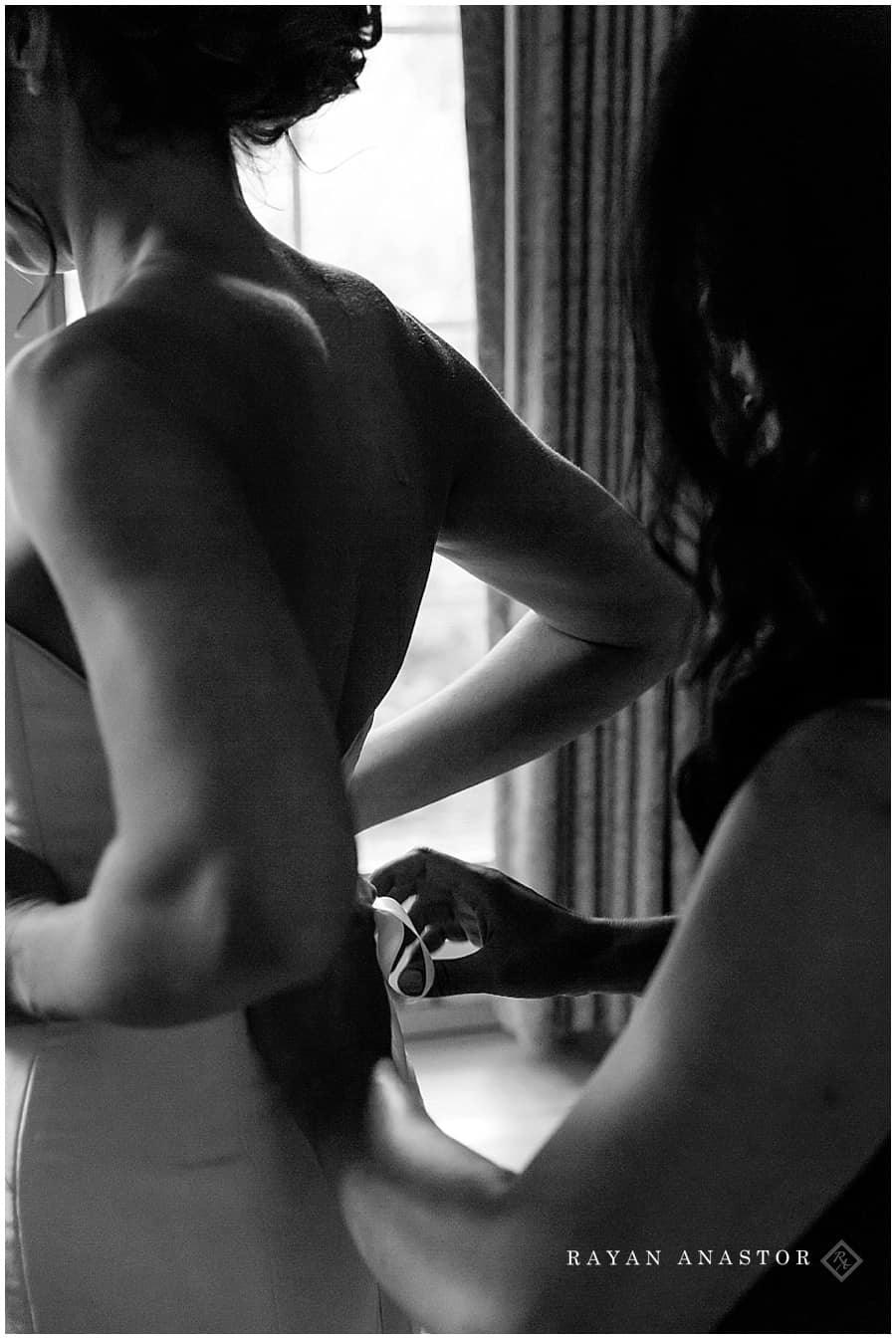 Bride getting ready at the homestead resort