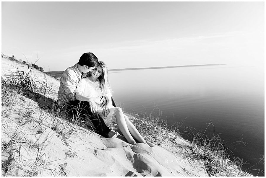Engagement photo in sand dunes