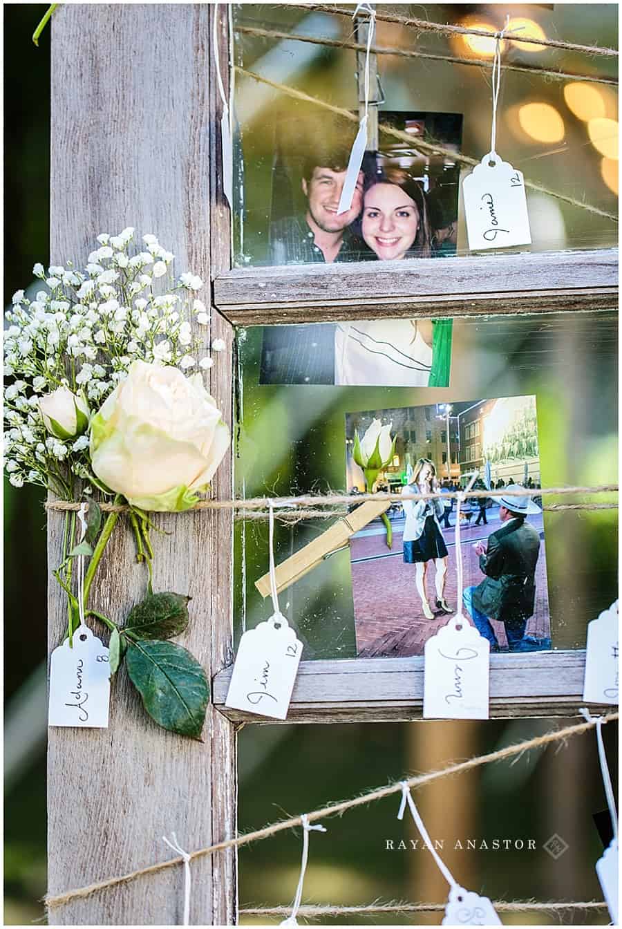 table settings in a barn door