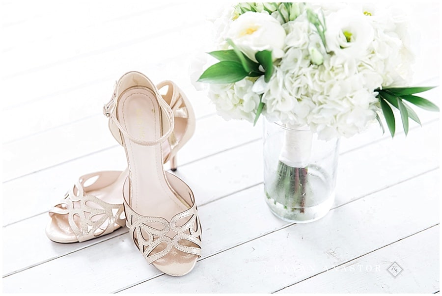 Shoes and Bridal Boquet