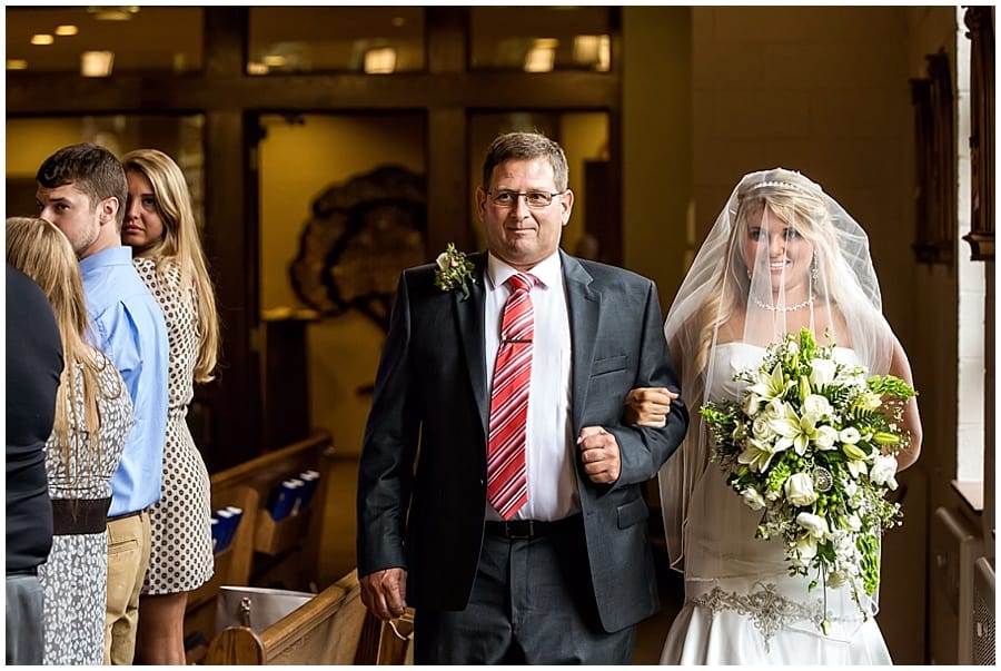 bride walking down aisle