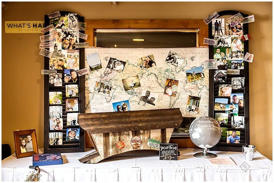 Wedding table where the adventure begins
