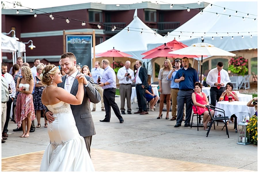 first dance outside at the lodge