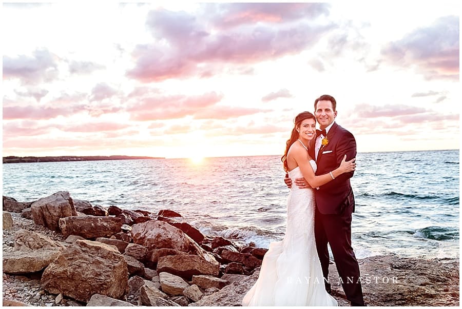 Bride and Groom at wedding at Inn at Bay Harbor