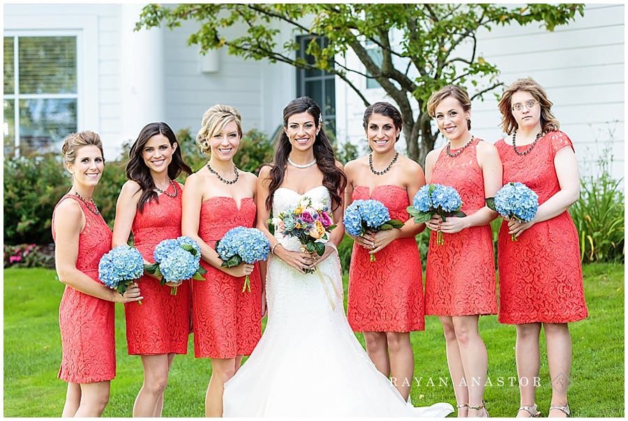 bride and bridesmaids
