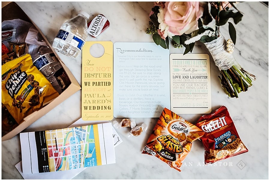 wedding guest box of goodies