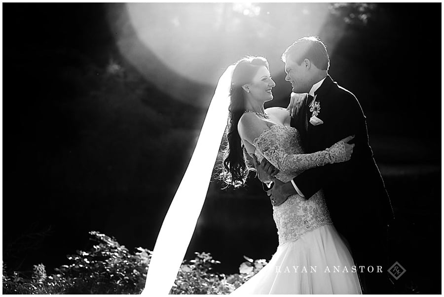 bride and groom portraits at the homestead resort golf course