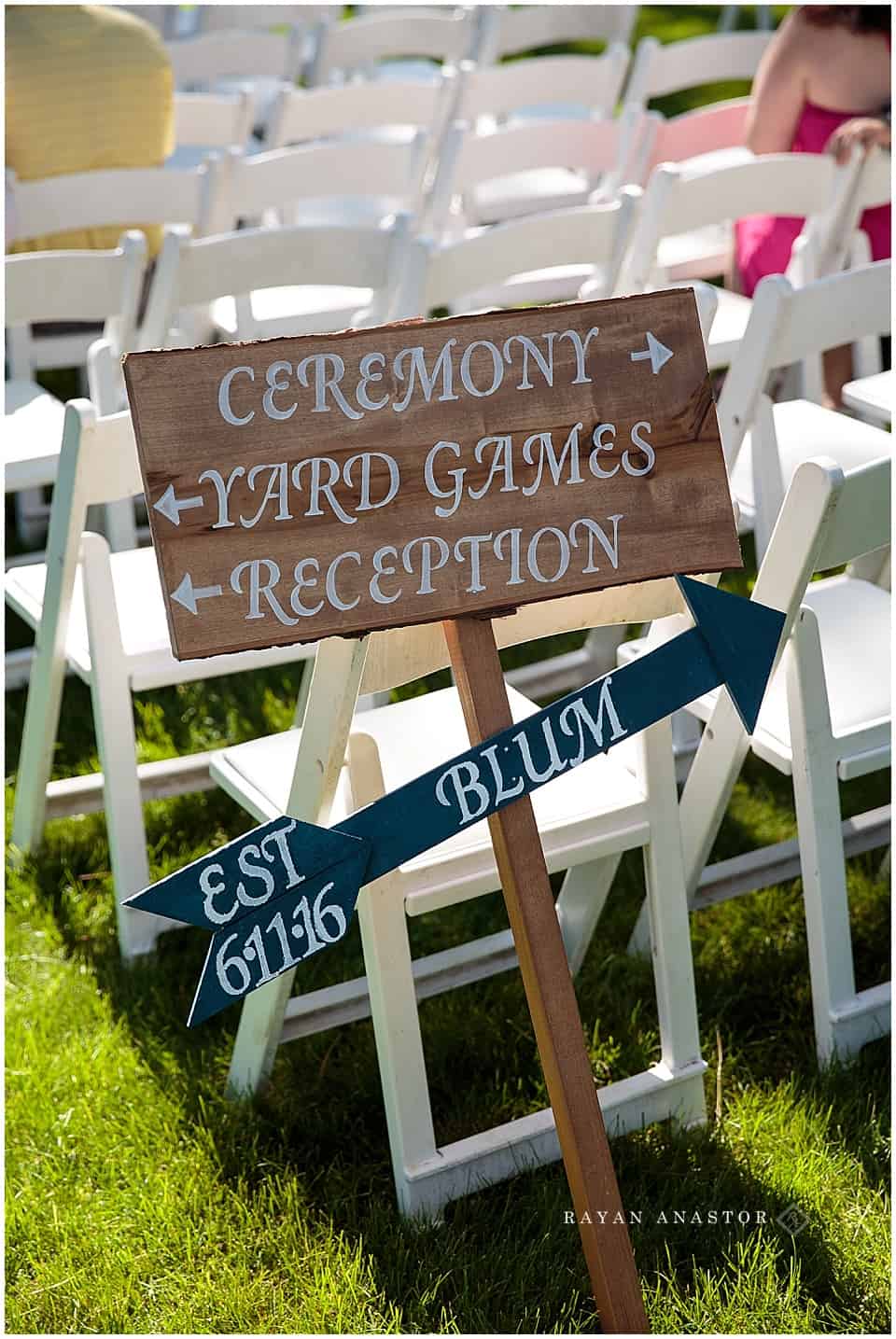 wedding ceremony sign