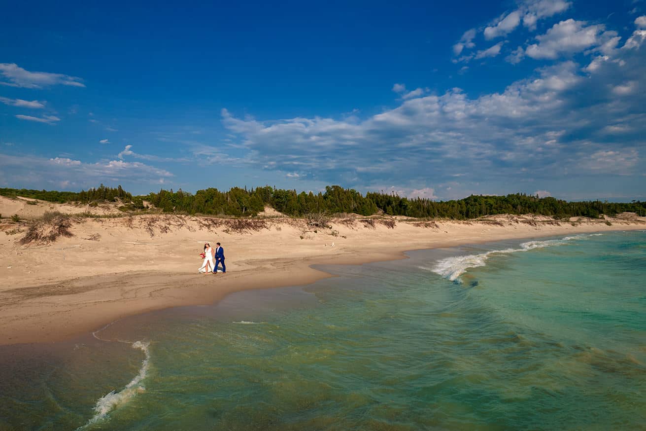 Wedding portraits on beaver island