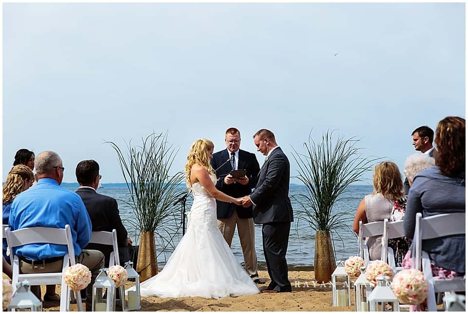 destination wedding on sunset beach