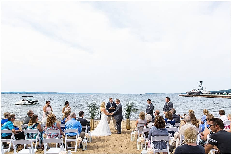 destination wedding on sunset beach