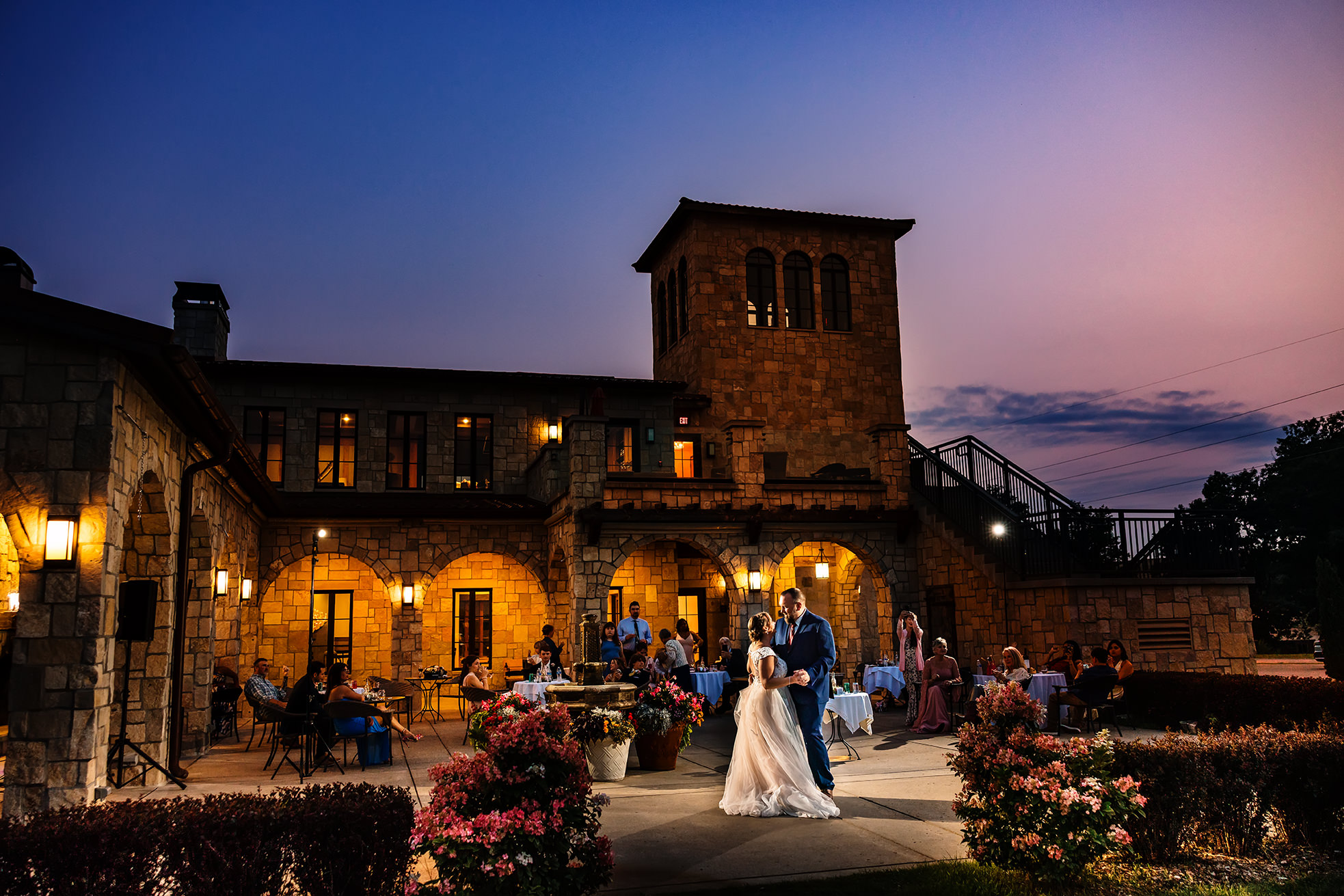 First Dance at Sunset at Mari Vineyard Old Mission Peninsula