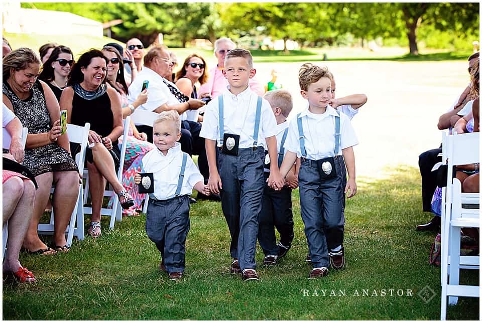 bride and grooms garden wedding at Crystal Lake Wedding Venue