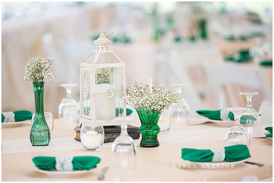 Crystal Lake Golf Course Wedding with green and white