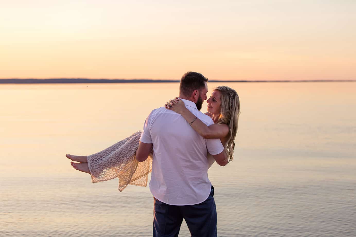 destination wedding in sleeping bear dunes at sunset