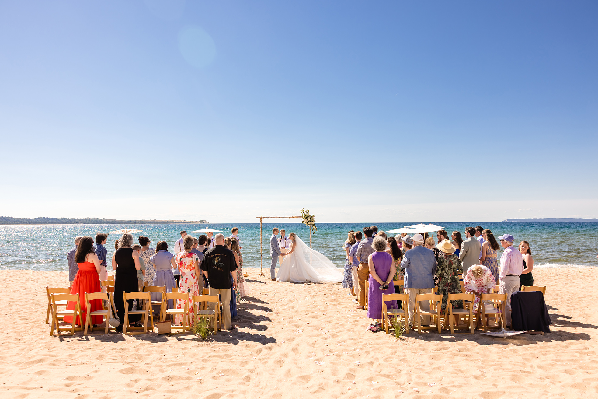 Wedding Ceremony on Lake Michigan in Glen Arbor