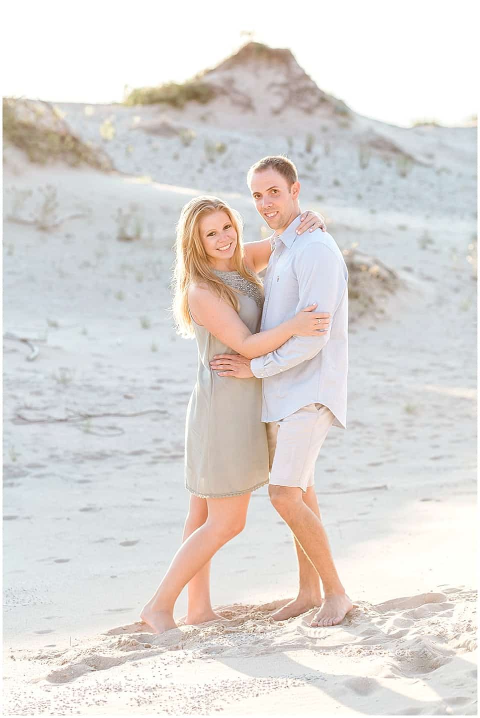 Engagement photos in sand dunes
