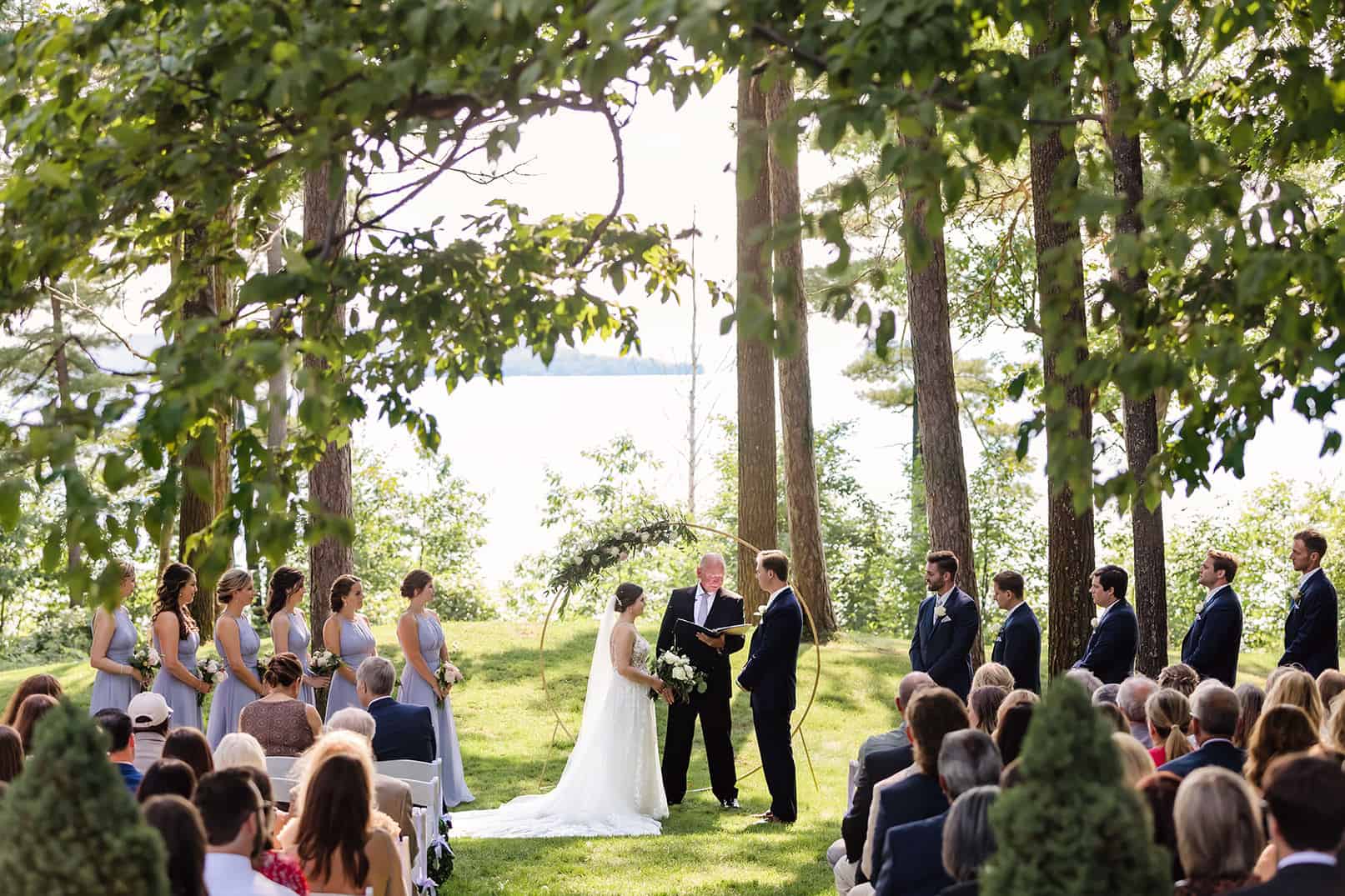 Wedding ceremony on Old Mission Peninsula