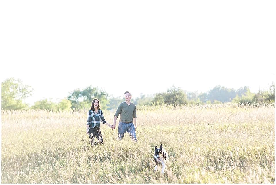 Engagement photos at the Cathedral Barn in the Historic Barns Park