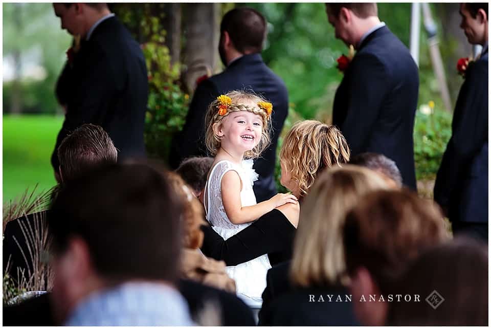 bride and groom farm wedding in the fall