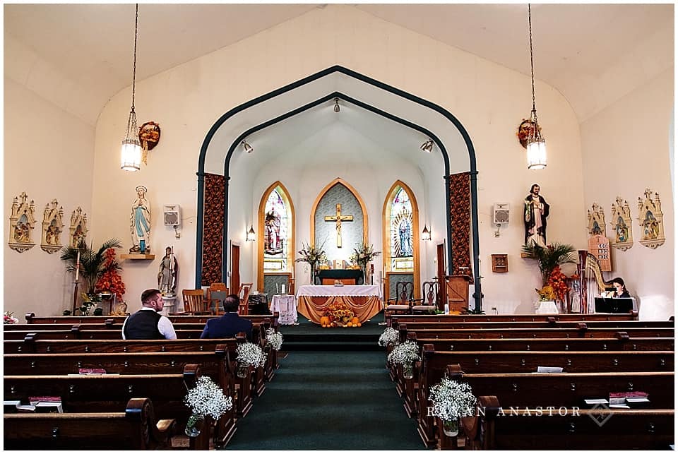 wedding at Saint Wenceslaus church in northport