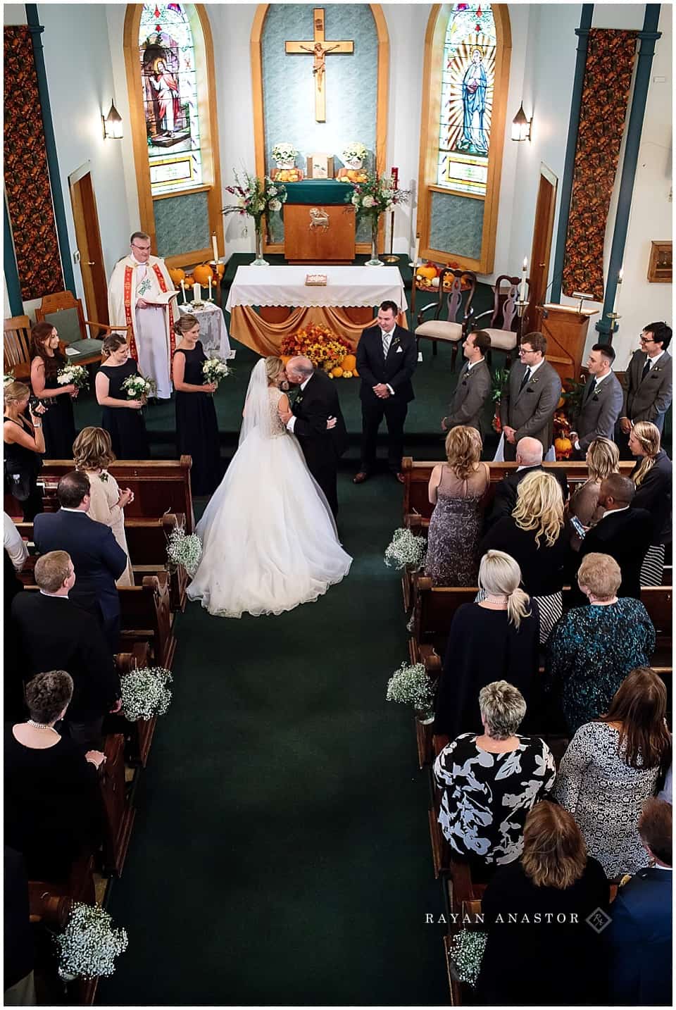 wedding at Saint Wenceslaus church in northport