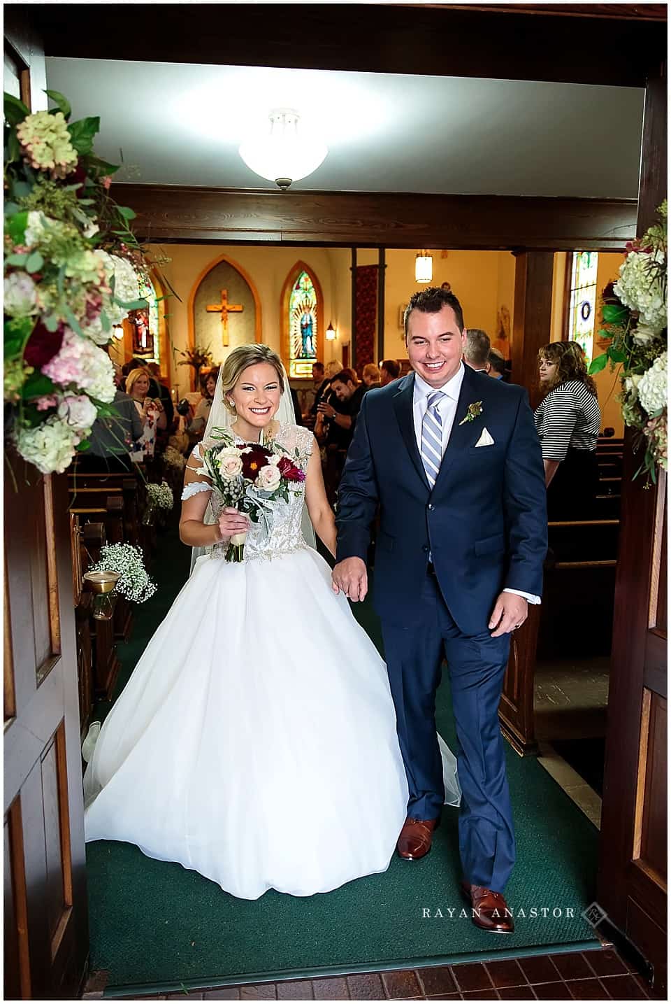 wedding at Saint Wenceslaus church in northport