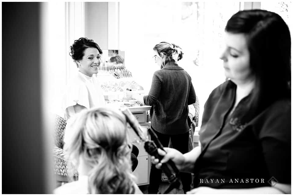 Makeup done for the bride at the lily jade salon