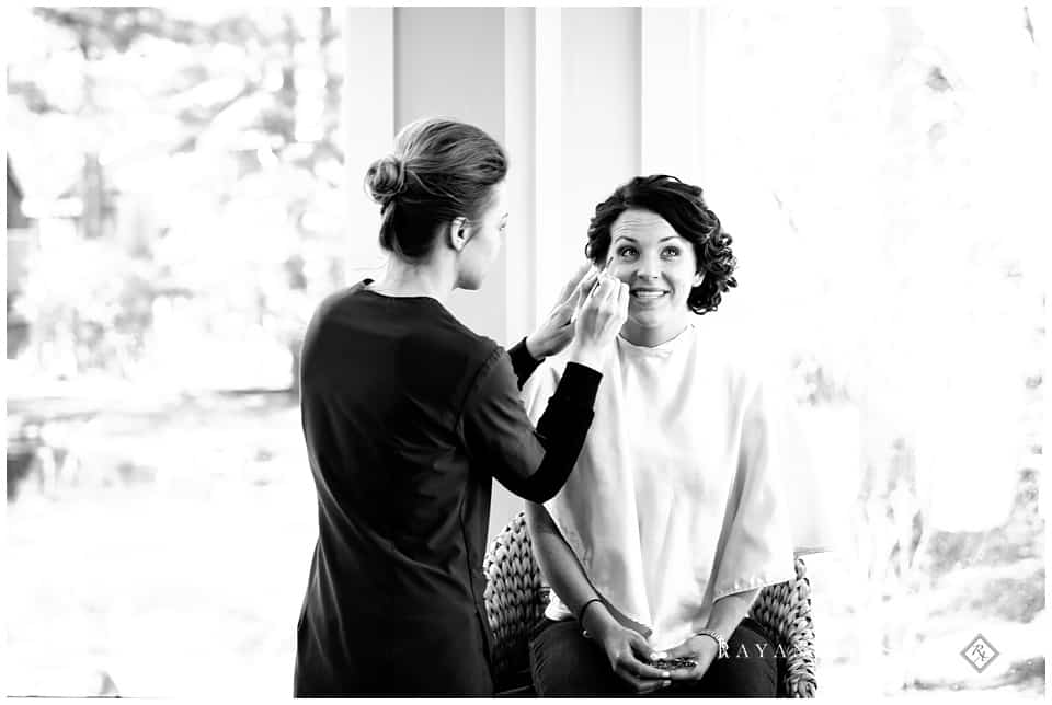 Makeup done for the bride at the lily jade salon