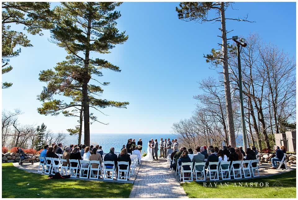 wedding at the top of the mountain at the homestead