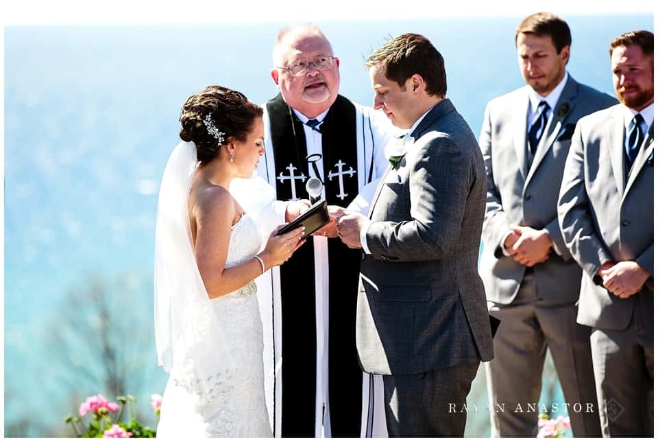 wedding at the top of the mountain at the homestead