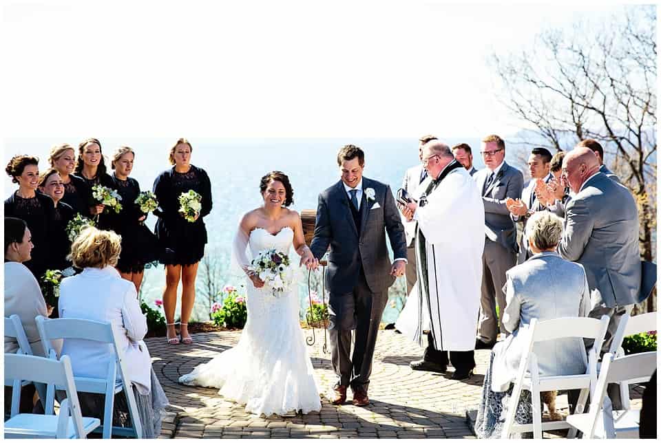wedding at the top of the mountain at the homestead