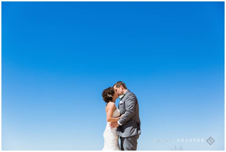 bride and groom wedding at sleeping bear dunes