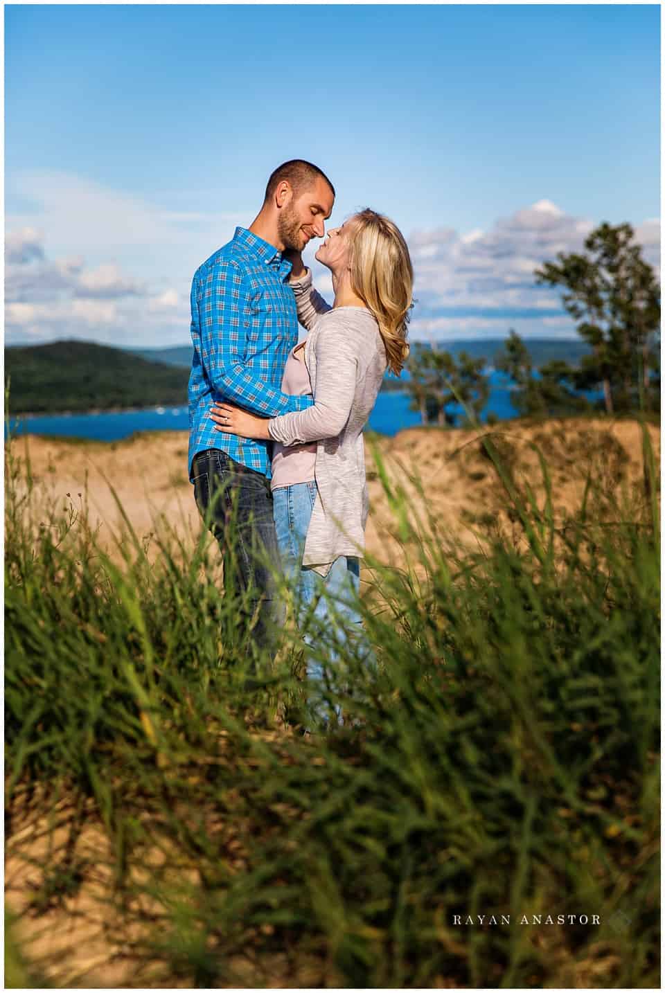 engagement photos in sand dunes