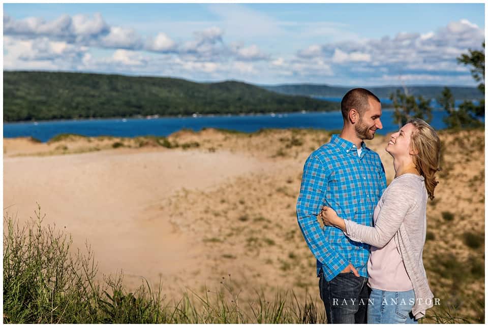 engagement photos in sand dunes