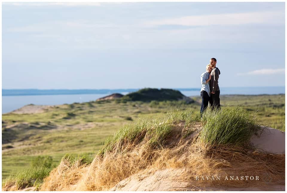 engagement photography on lake michigan