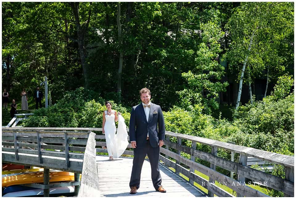 first look for bride and groom at the homestead resort