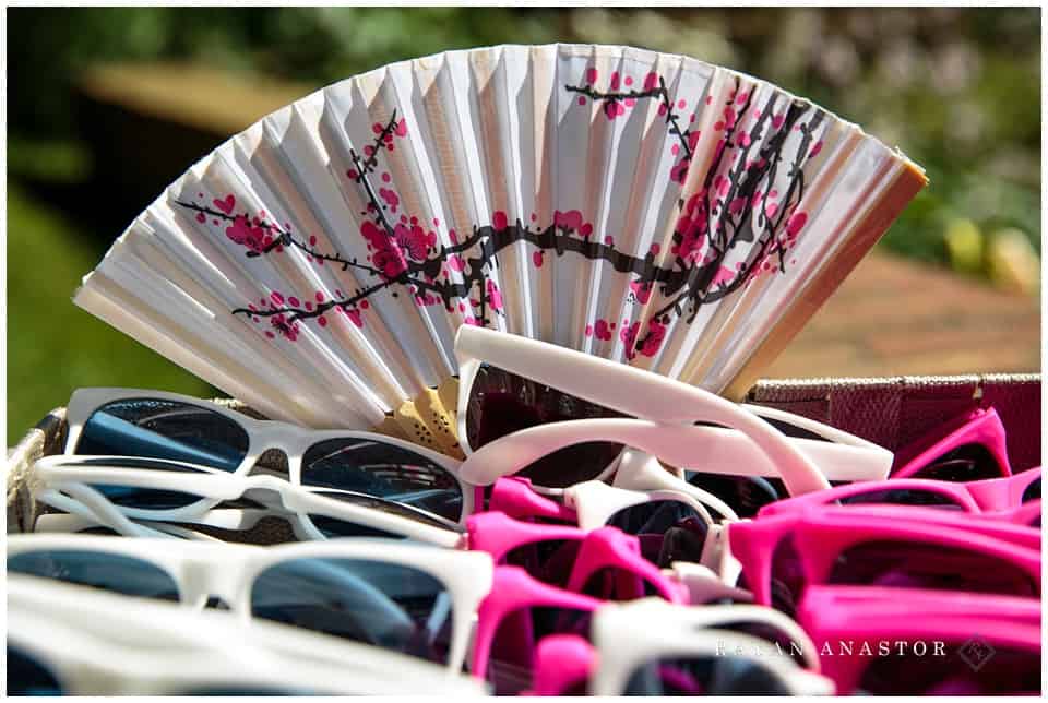 pink wedding details at gull lake