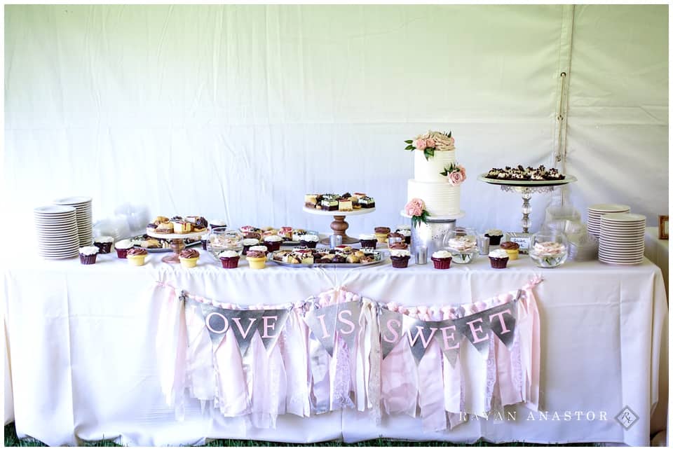 wedding tent reception details