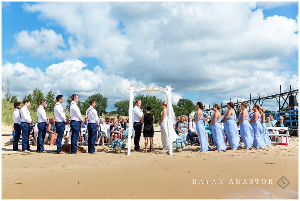 St. Joseph Wedding at Tiscornia Beach on Lake Michigan