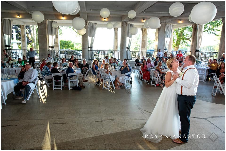 Wedding reception at the Veranda at the Whitcomb in St. Joe