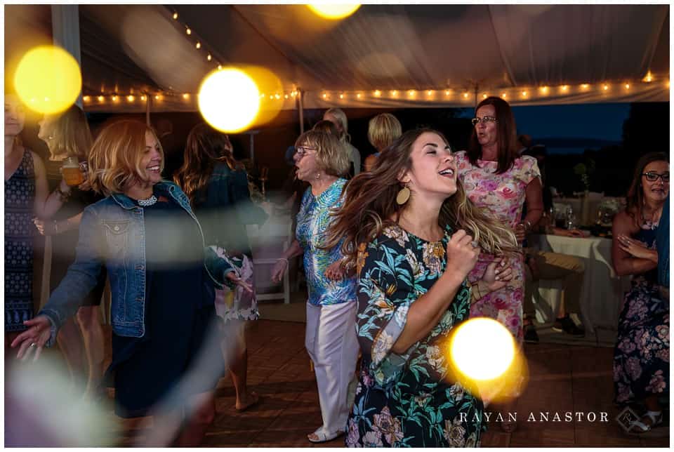 reception dancing at crystal lake