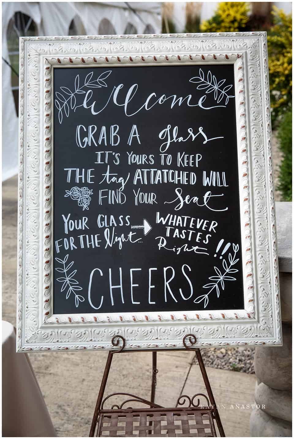 wedding reception welcome sign