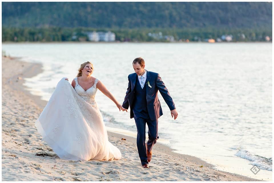 sunset wedding portraits at the homestead