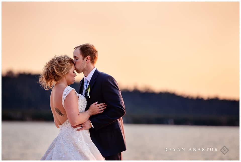 sunset wedding portraits at the homestead
