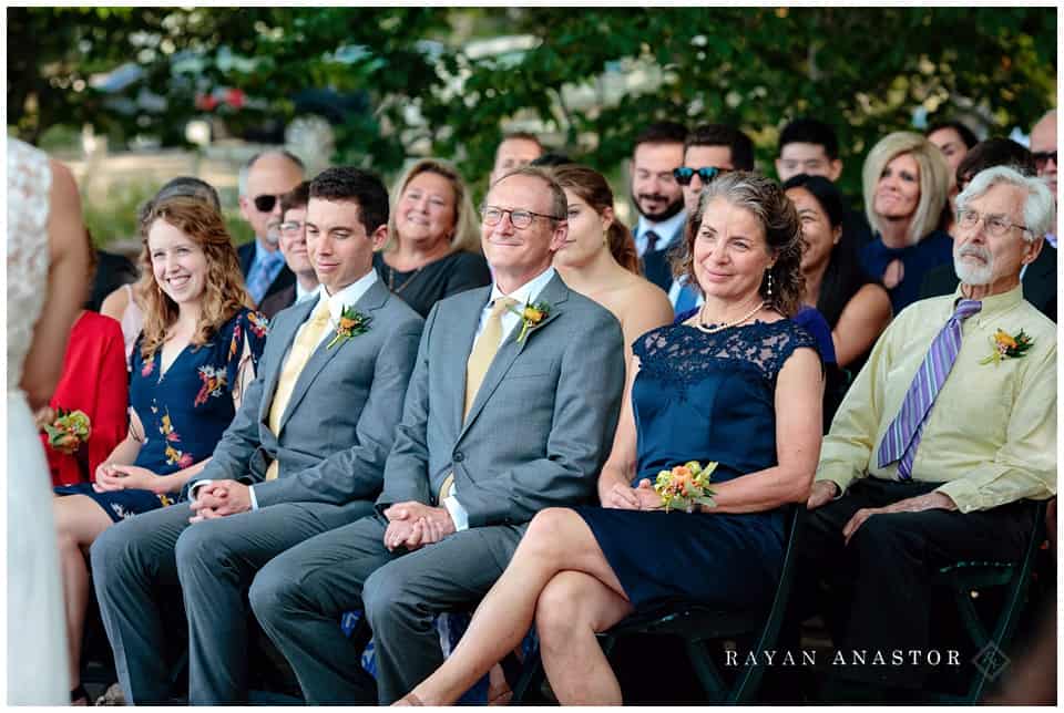 wedding overlooking lake