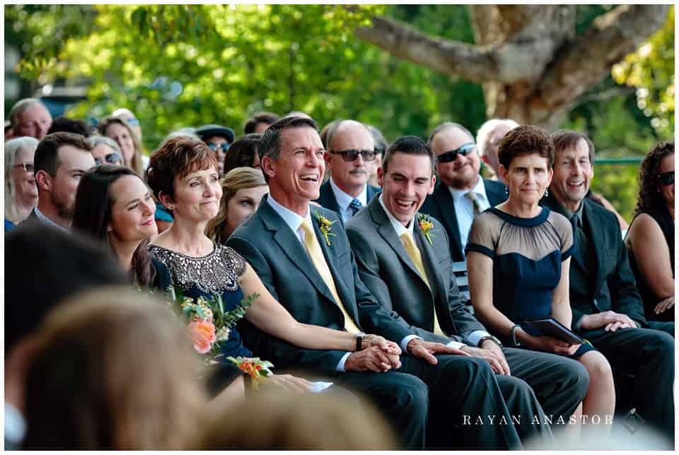 wedding overlooking lake