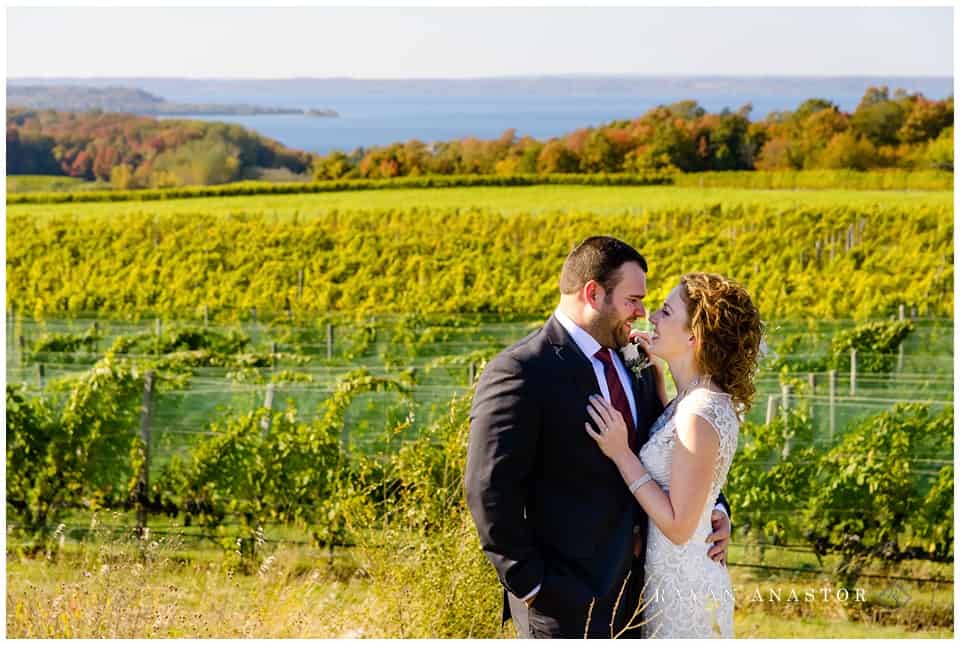 first look in vineyard on old mission peninsula