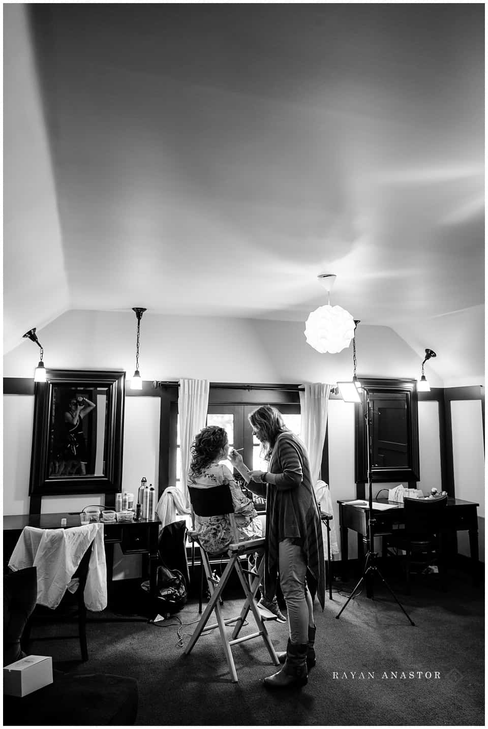 bridal suite with K Noelle Artistry getting bride ready